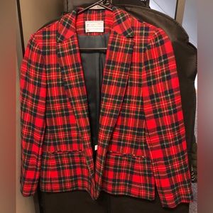 Pendleton vintage wool plaid blazer petite XS